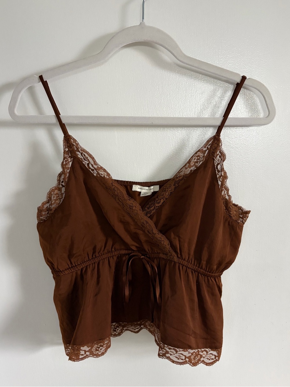 AE Lace babydoll cropped tank